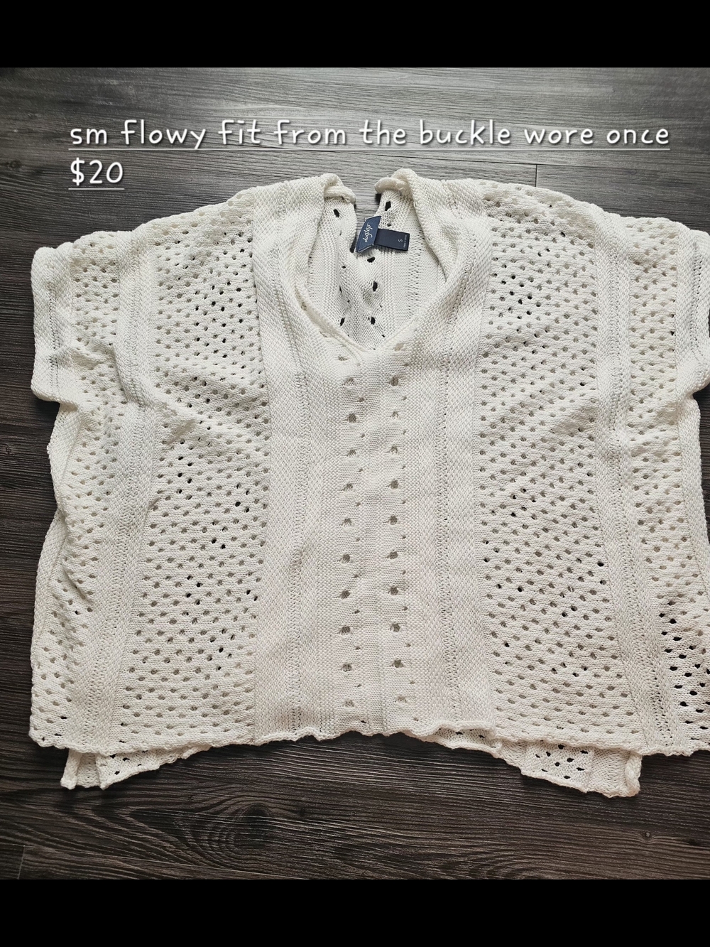 Daytrip From Buckle Cream Open-Knit V-Neck Sweater